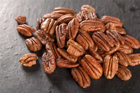 Peeled Pecan Nuts On A Slate Plate Selective Focus Ilovepecans