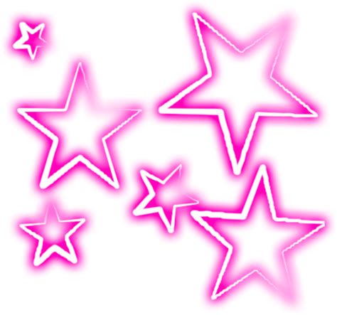 Transparent Pink Stars Png Neon Stars Transparent Background