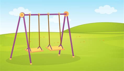 Empty Swing Set Playground Background 432936 Vector Art At Vecteezy