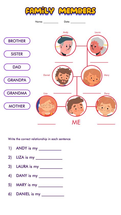 14 Best Images of This Is My Family Worksheet - My Family Worksheet ...