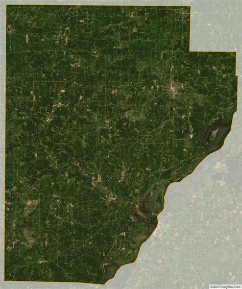 Satellite Map Of Fulton County Illinois Fulton County Satellite