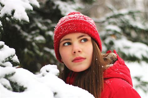 Download Girl In Winter Snow Royalty Free Stock Photo And Image