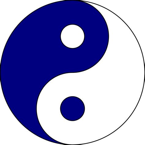 Bluewhite Ying Yang Png Svg Clip Art For Web Download Clip Art Png