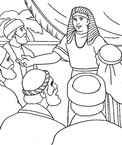 Reconciled by Trial | Redeemed! | Sunday school coloring pages, Joseph in egypt, Bible drawing