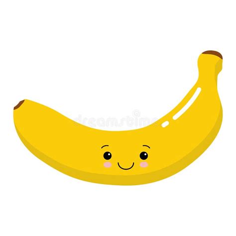 Funny Happy Cute Happy Smiling Banana Vector Flat Cartoon Character Illustration Icon Kawaii