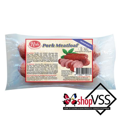nida s pork meatloaf meaty 500g shop vss