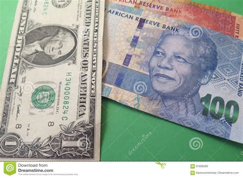Rand was introduced three months prior to the declaration of south africa as a republic in 1961. Exchange Rate US Dollar And South African Rand Stock Photo ...
