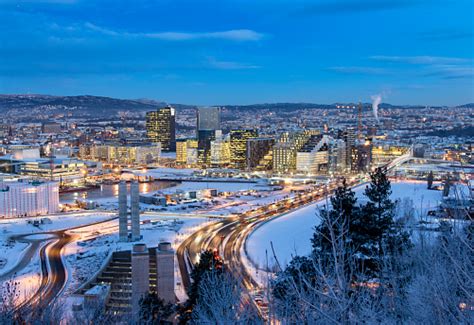 Oslo Skyline Winter Morning Stock Photo Download Image Now Istock