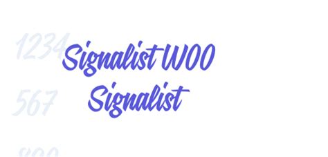 Signalist W00 Signalist Font Free Download Now