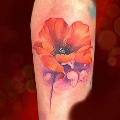 Top 30 Poppy Flower Tattoo Colorful Black And White Design Ideas 2023