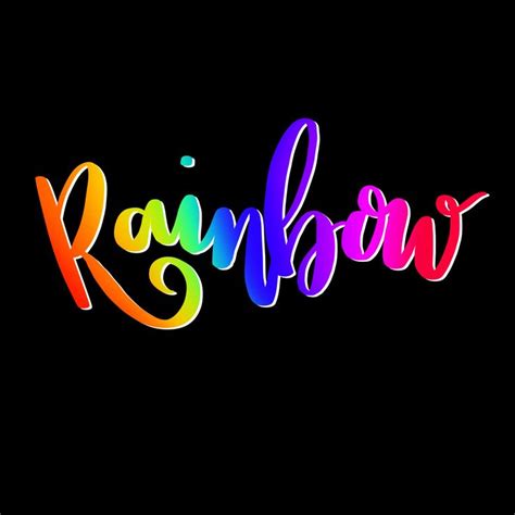 Rainbow 🌈 Rainbow Words Words Lettering Challenge