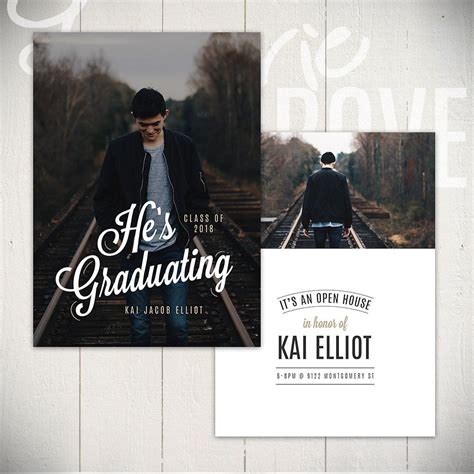 Guys Graduation Template St5x7 By Laurie Cosgrove Design On