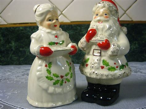 Vintage Salt And Pepper Shakers Lenox Santa And Mrs Clause