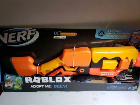 Nerf Roblox Adopt Me Bees Lever Action Dart Blaster Gun Includes