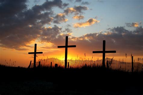 Free Stock Photo Of Crosses Easter Golden Sun