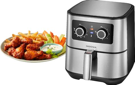 Insignia™ 5 Qt Analog Air Fryer Stainless Steel Ns Af53mss0 Best Buy