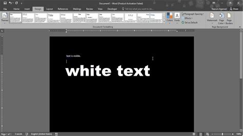 How To Turn Microsoft Word Black Background White Text Change