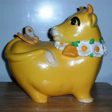 Metlox Yellow Cow ~rare~ Collector Cookie Jar Collector Cookie Jars