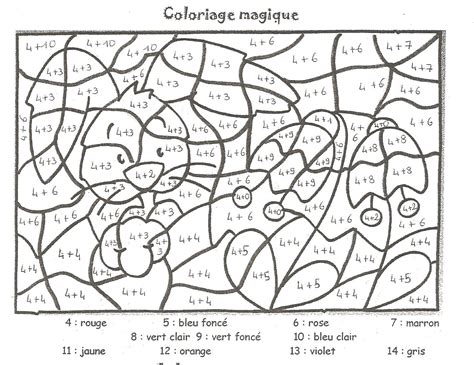 Coloriage Magique Cm2 à Colorier Dessin à Imprimer Matematika
