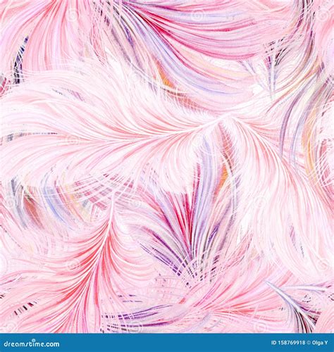 Pastel Colored Seamless Feather Pattern Seamless Glamor Background