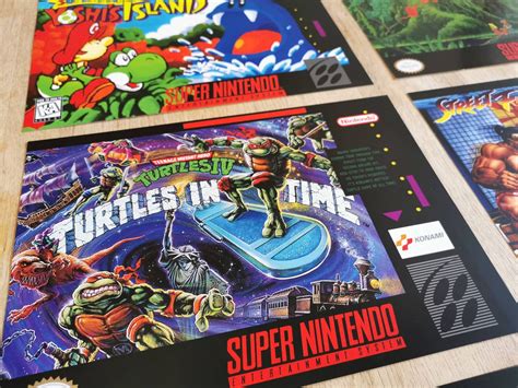 Snes Box Art A4 Prints 297x210mm Super Nintendo Etsy