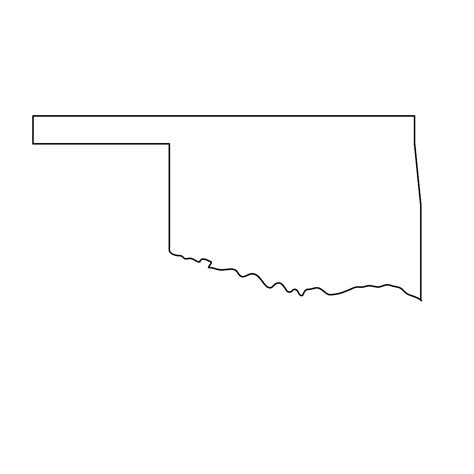 Map Of Oklahoma State Outline County Cities Towns