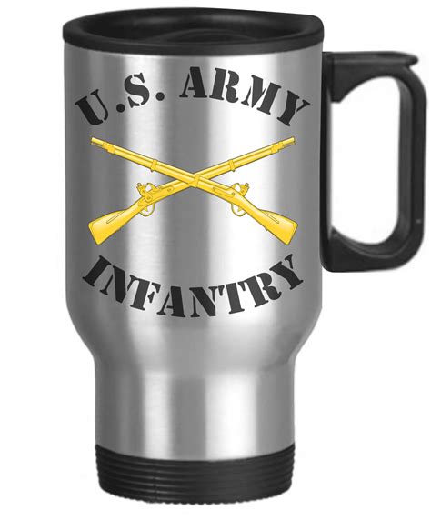 Us Army Infantry 14 Oz Stainless Steel Travel Mug