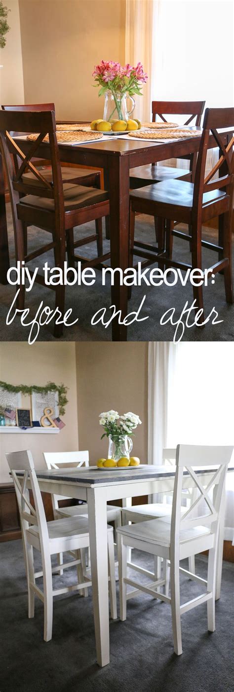 Table Before After Dining Table Makeover Dining Room Table Makeover