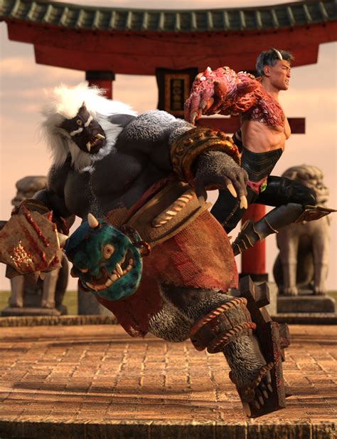 Demon Duo Poses For Oni Hd And Arm Of The Demon King Daz 3d