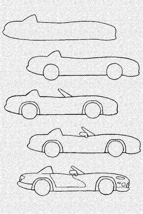 How To Draw A Cartoon Automotive Step By Step Tutorial Car Drawings