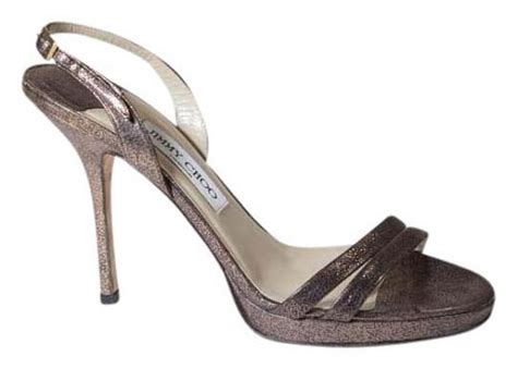 jimmy choo bronze platform ankle strap sandal heels formal shoes size us 9 regular m b tradesy