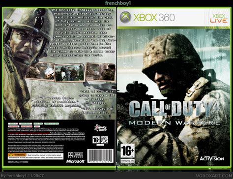 Call Of Duty 4 Modern Warfare Xbox 360 Box Art Cover By Frenchboy1