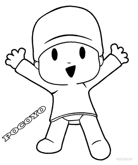 Pocoyo and his friends playing. Printable Pocoyo Coloring Pages For Kids | Cool2bKids