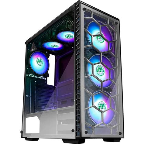 Musetex Atx Mid Tower Case With 6 Pcs Argb Fans
