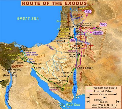 Wanderings Of Israel For 40 Years Israel Left Egypt On The 15th