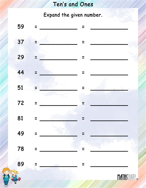 Naming Numbers Grade 2 Math Worksheets