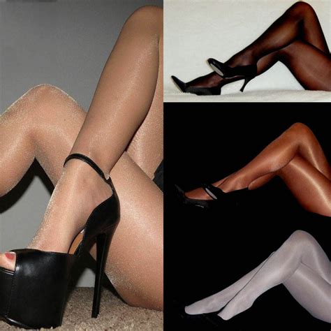 Fashion Sexy Womens Tights Shiny Solid Stockings Glossy Sheer Tights