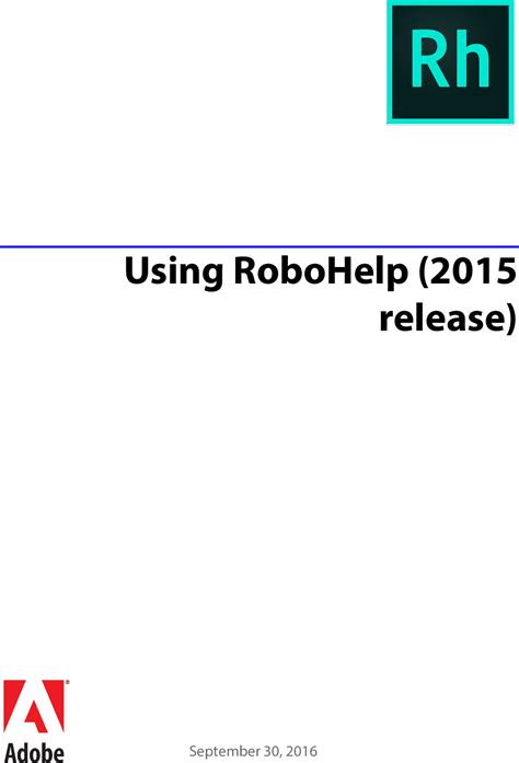 Adobe Using Robohelp 2015 Release Robo Help 2015