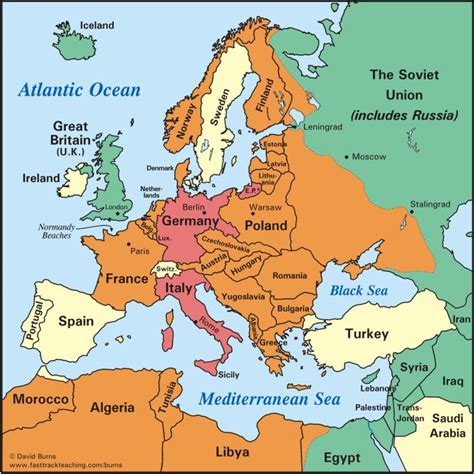 Europe Map After World War