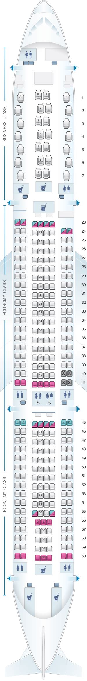 Seat Map Qantas Airways Airbus A330 300 Seatmaestro