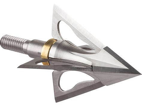 Wacem 4 Blade Fixed Blade Broadhead 100 Grain Ss 4pk