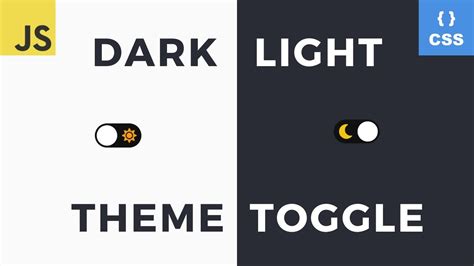 Lightdark Theme Toggle With Css And Javascript Youtube