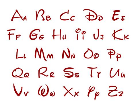 Alphabet Disney Font 10 Free PDF Printables Printablee