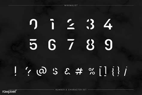 Numbers And Symbols Typography Set Vector Premium Image By Rawpixel