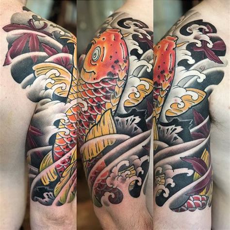 Japanese Koi Half Sleeve Tattoo Bardadim Tattoo Brooklyn Nyc Artofit