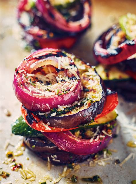 Grilled Vegetable Stacks With Herb Oil Ricardo