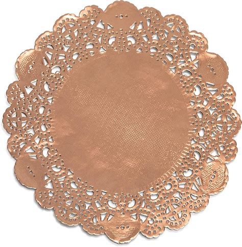200 Pack Of Paper Lace Doilies In Rose Gold Small Elegant Placemats