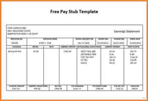 Free 1099 Pay Stub Template Pdf