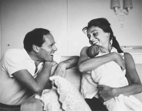 Audrey Hepburn And Mel Ferrer Photographed By Richard Avedon With Their New Born Son Sean