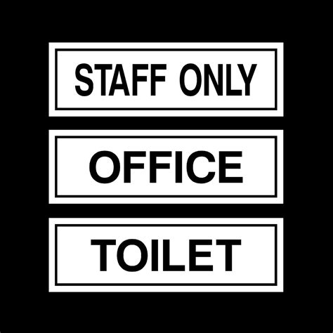 Staff Only Office Toilet Sign Sticker All Sizes And Materials